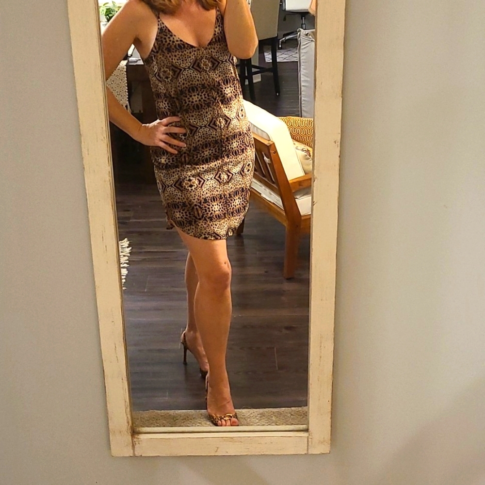 Astr Leopard Dress